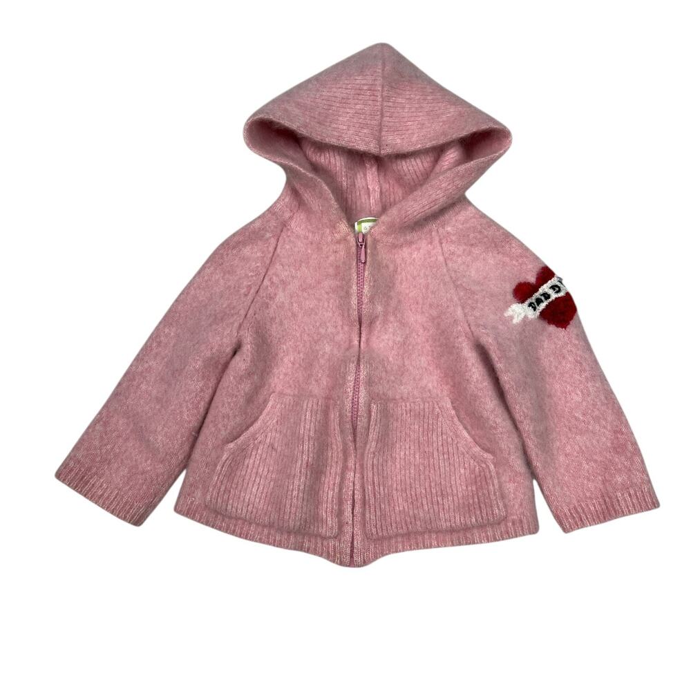 Amber Hagen Cashmere Daddy Heart Tattoo Zip Hoodie Sweater FLAW Pink Baby 18-24M